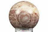 Polished Banded Red Calcite Sphere - China #319443-1